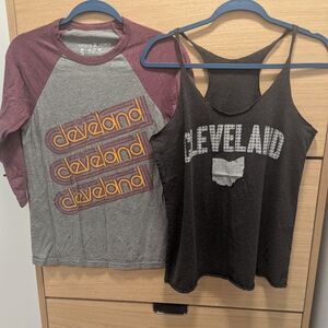 Cleveland Tee And Racerback Tank Set Adult S